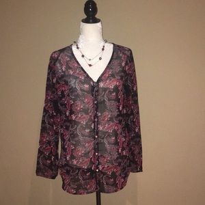 Sheer paisley Wrangler blouse